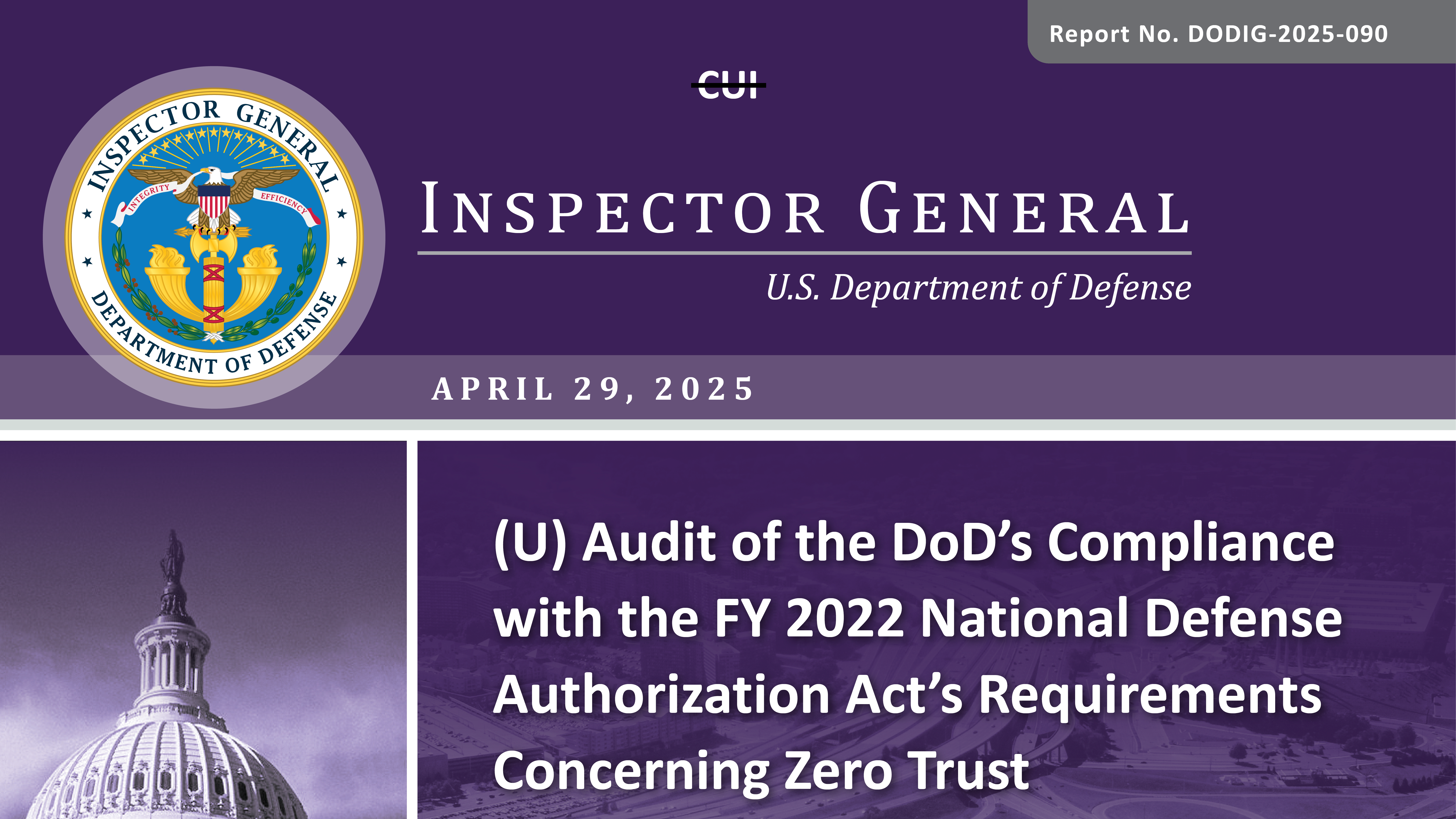 Audit of the DoD’s Compliance 